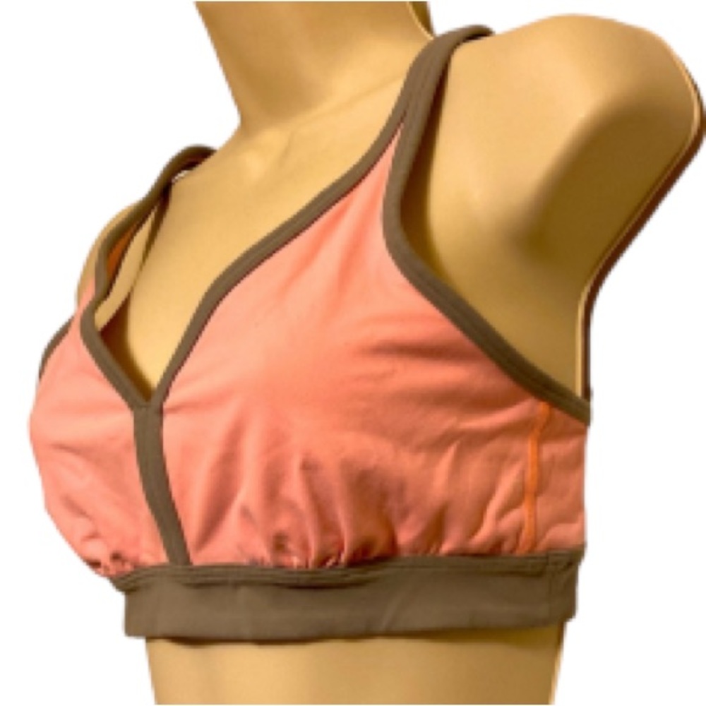 VSX VICTORIAS SECRET Sports Bra Peach Creamsicle Orange Gray S/P